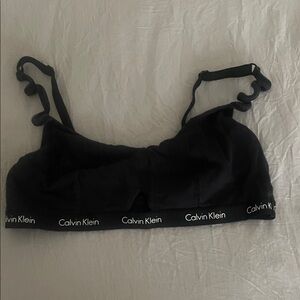 Calvin Klein Black Bralette with Logo Band